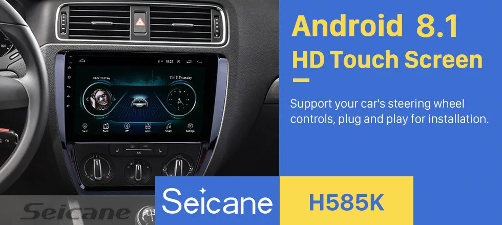 Cheap Seicane Android 8.1 for 2012 2013 2014 2015 VW Volkswagen SAGITAR GPS Navigation System Radio 1024*600 Touchscreen Bluetooth SWC 0