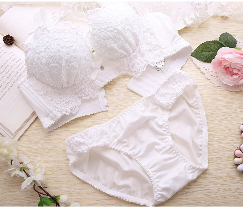 bra and thong set Sexy Underwear Set Push Up Bra Set For Women Underwear Lace Embroidery Bralette Set Women Intimates Lingerie AB Cup sexy underwear sets