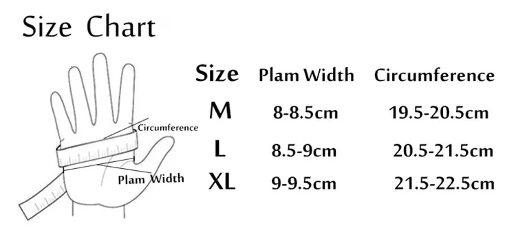 Size Chart-Half Finger