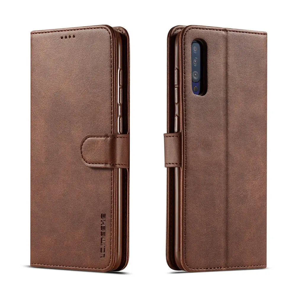 Кожаный чехол-книжка чехол для samsung Galaxy S8 S9 S10 E Plus Note10 Pro S7 10 20 40 50 60 70, 80, 90 м 10 20 крышка телефона бумажник чехол s - Цвет: Brown