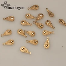 Pendentifs en forme de goutte d'eau en alliage de Zinc, 20 pièces, breloques en forme de goutte d'eau, 9x12MM
