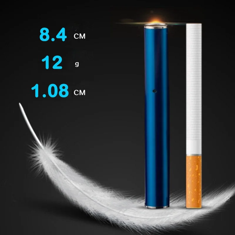 

Mini Thin USB Charge Lighter Metal Rechargeable Electronic Lighter Portable Cigarette Lighter Encendedor Cigar Fire Smoker