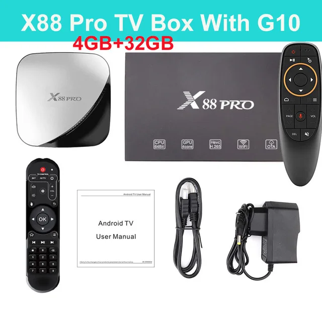 Android 9,0 4 Гб ОЗУ 64 Гб X88 Pro Smart tv BOX Rockchip RK3318 четырехъядерный wifi H265 Google плеер X88Pro 4 Гб 32G голосовой набор - Цвет: 4GB32GBVOICECONTROL