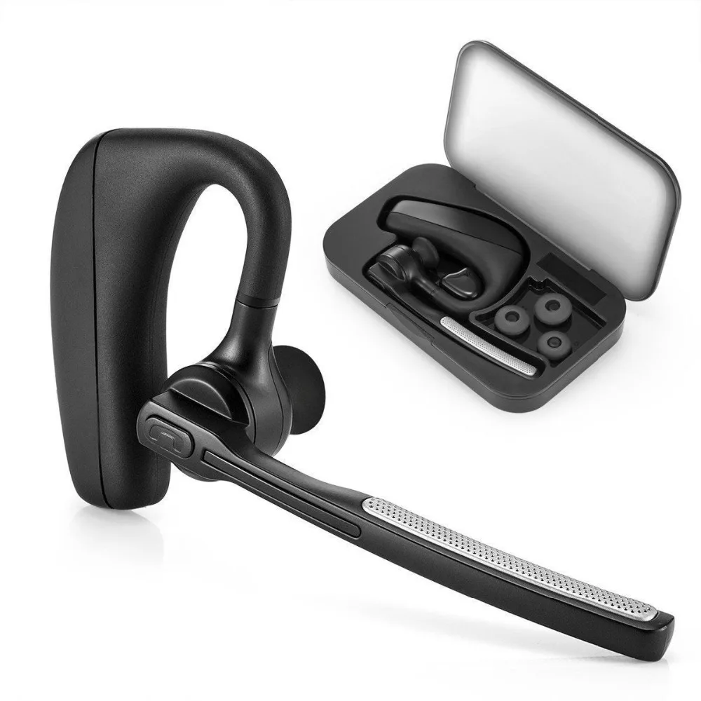 

DJYG Bluetooth Headset K10 Wireless Earpiece Headphones with Mic 9h Talk Time Hands Free for Driving for iPhone and Android