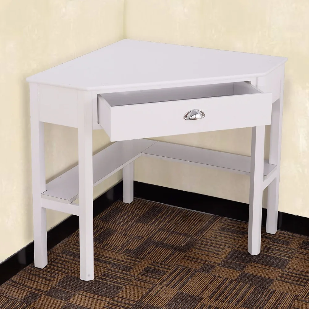 Costway Corner Computer Desk Laptop Writing Table Wood Modern Home
