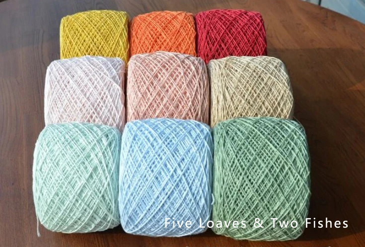 

5PCS / LOT Crochet Thread Braided Line 100% pure Cotton Line DIY Cotton Thread Tablecloth Line Diameter 0.12CM 100G One set