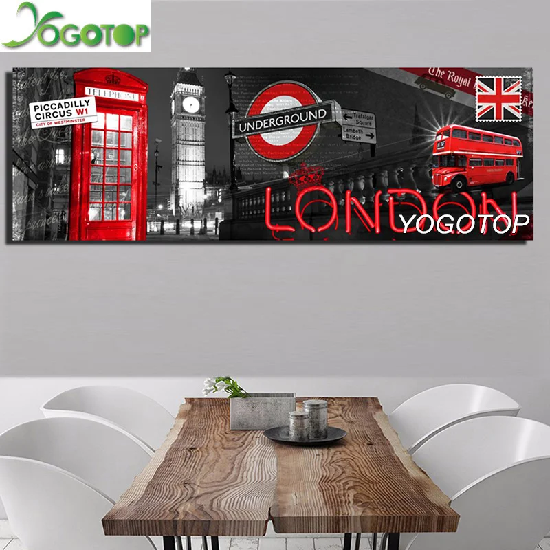 

YOGOTOP 5D DIY Diamond Painting large London City View Full Display Square/Round Diamond Embroidery Cross Stitch Decor YY414