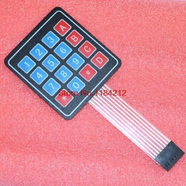 4 x 4 Matrix Keypad Membrane Switch 8 pins connector SCM Outside