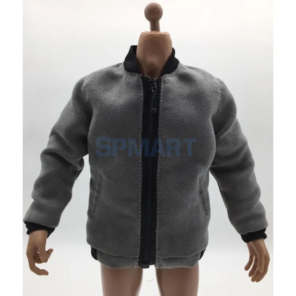 1/6 Scale Mens Zip Up Bomber Jacket Outfit Clothing for 12