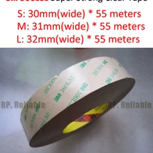 30 мм или(31 мм/32 мм)* 55 м 3 м 9495LE 300LSE ПЭТ прозрачный сильный клей 2 сторона липкий для планшета Планшета Телефона ЖК-дисплей Windows Дисплей Крепление