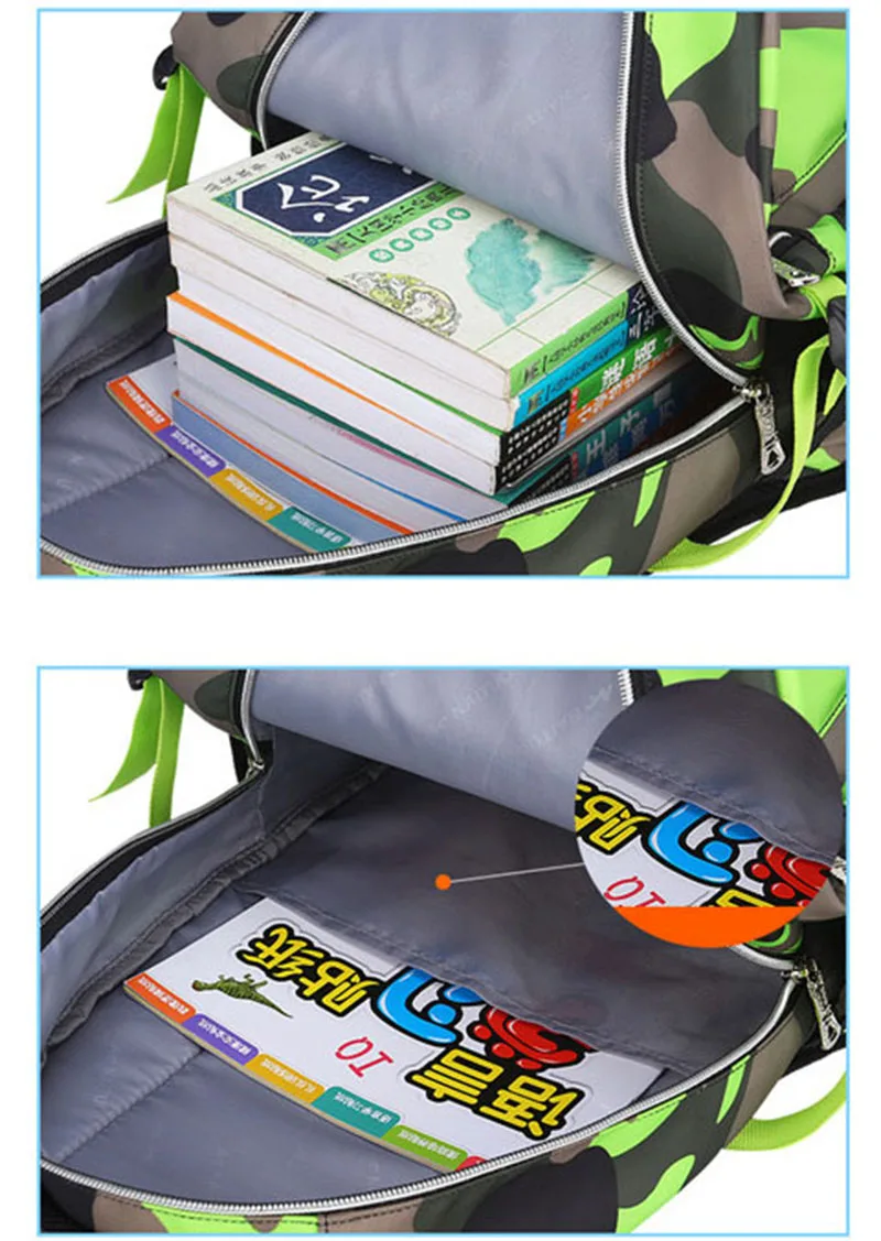 Camouflage Boys School Backpack Teenager Children Primary Schoolbag Girl Travel Laptop Backpacks Nylon Orthopedic Mochila BP0203 (9)