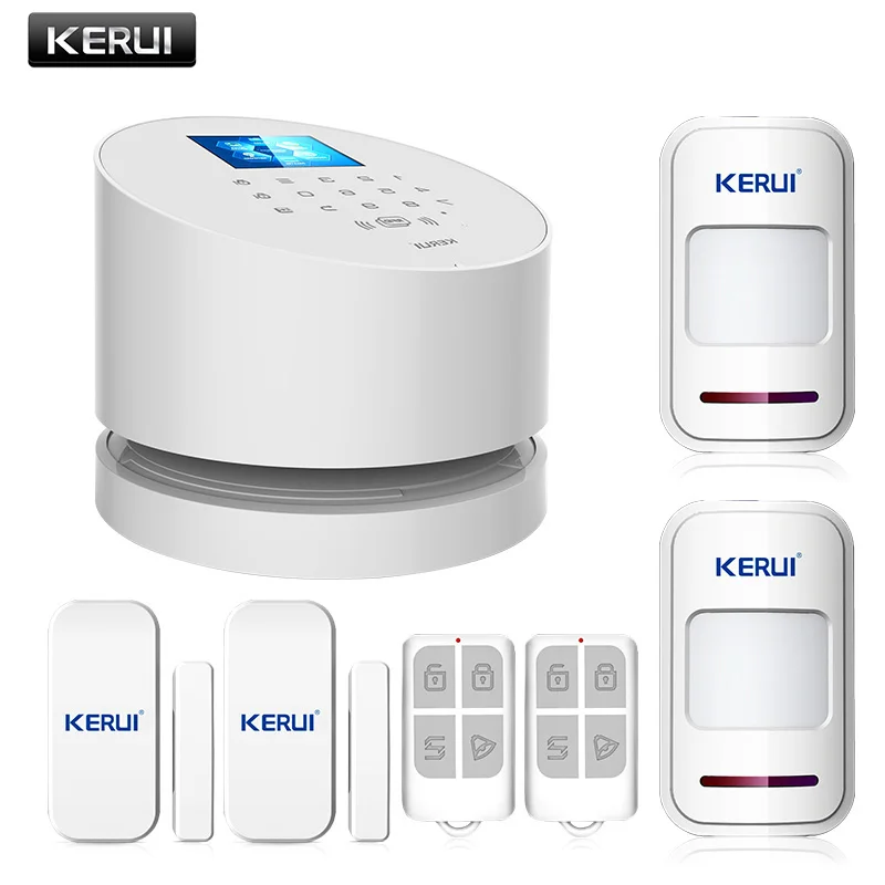 KERUI Android IOS app пульт дистанционного управления WI-FI GSM PSTN в одном стиле «Три в одном», домашняя система охранной сигнализации высокого качества gsm сигнализация - Цвет: Kit 3