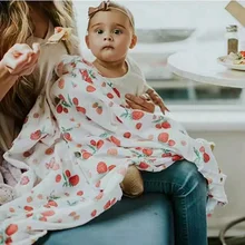 Buy 100% COtton Cute Printed Blanket for Newborn Baby Swaddle Wrap Comfy Muslin Cotton Fiber Muslin Blanket Infant Bedding Blankets Free Shipping