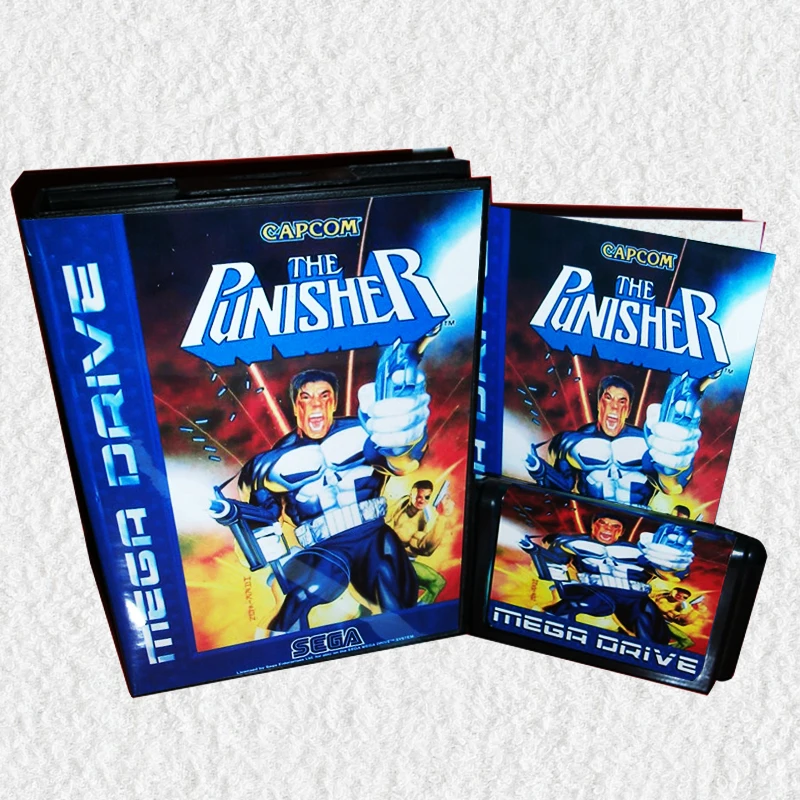 

The Punisher EU Cover with Box and Manual for Sega MegaDrive Video Game Console 16 bit MD card