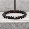 Amader Vintage Black Lava Stone Bracelets Men Meditation Natural Wood Beads Bracelet Women Prayer Jewelry Yoga Dropshipping ► Photo 3/6