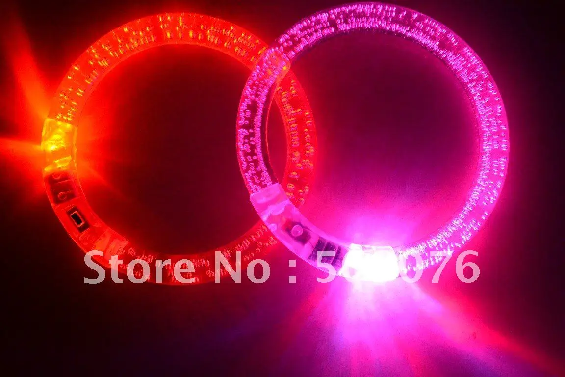 24 шт./лот RGB мода мигает браслет световой акриловые браслет партии Бар подарки