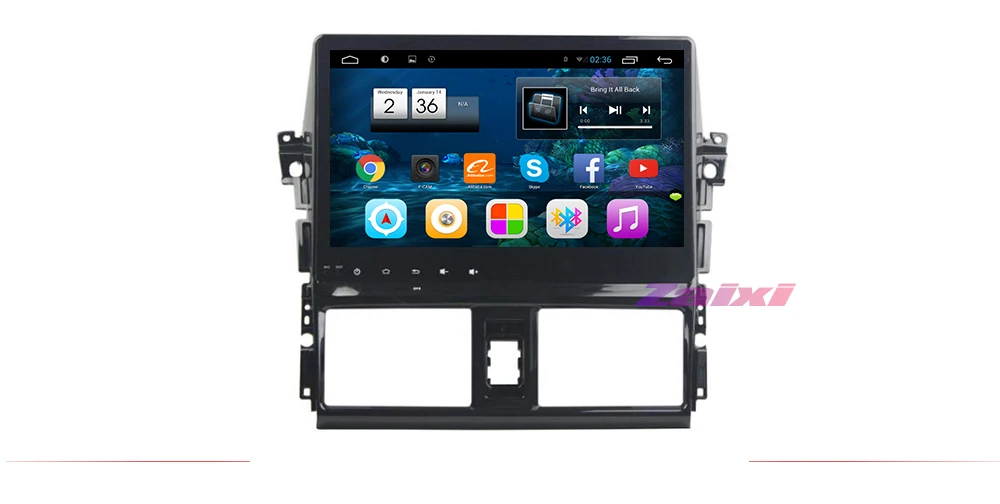 Best ZaiXi Android 2 Din Car radio Multimedia Video Player auto Stereo GPS MAP For Toyota Yaris 2014~2016 Media Navi Navigation 1