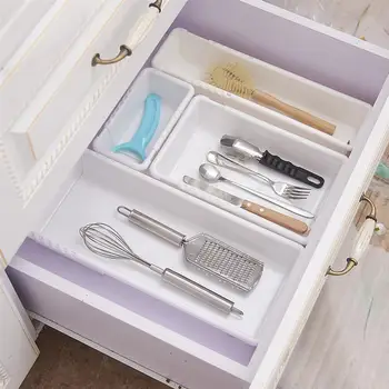 

4pcs Drawer Organizer Plastic Creative DIY Drawer Organizer Board Drawer Finishing Box for Storage Bedroom Drawer Kitchen