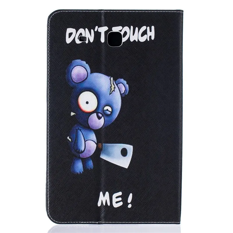For Samsung Galaxy Tab E 9.6 Case SM-T560 T561 Butterfly Flower Bear Pig Cartoon Wallet  PU Leather Back Silicon Tablet Cover (27)