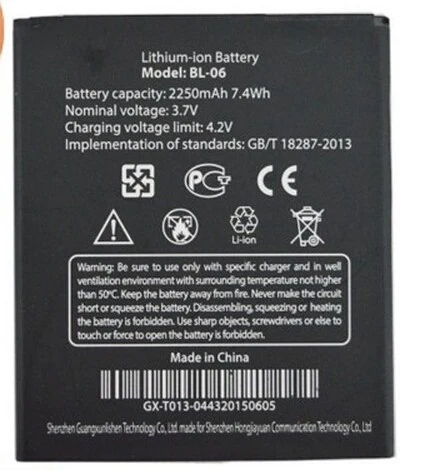 

10pcs/lot 2250mAh Jinsuli for BL-06 Battery THL T6 T6S T6 Pro Mobile Phone Batterie Bateria Batterij Accumulator AKKU PIL
