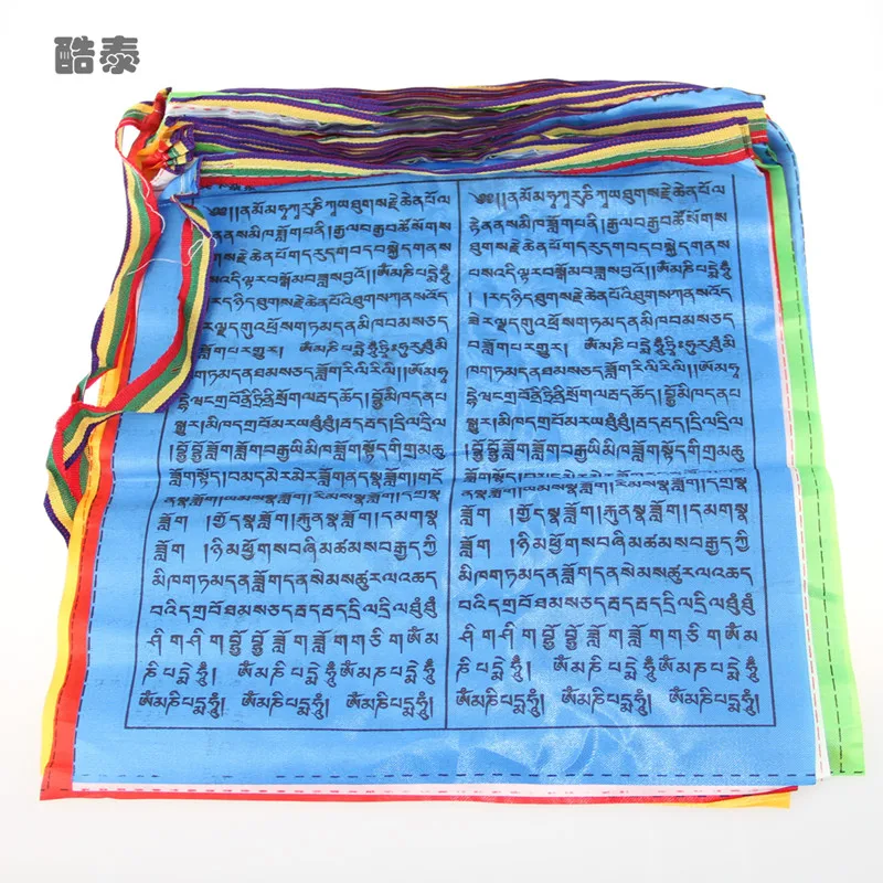 20 Flags 6 Meters Tibetan Buddhist Prayer Flag Artificial Silk Colour Print Hot