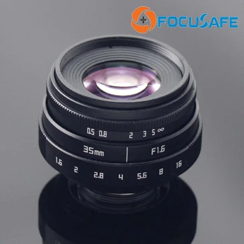 Focusafe Фуцзянь 35 мм F1.6 Камера объектив с C крепление переходное кольцо+ макро C-FX для Fuji Fujifilm беззеркальных Камера