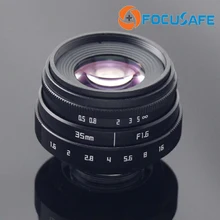 Focusafe Фуцзянь 35 мм F1.6 Камера объектив с C крепление переходное кольцо+ макро C-FX для Fuji Fujifilm беззеркальных Камера