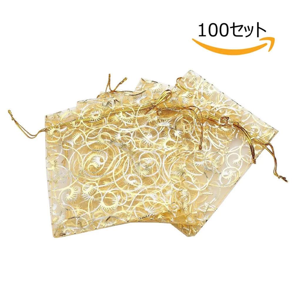 

100/50Pcs Organza Gifts Bags Mixed Color Christmas Candy Bags Party Wedding Favors Packaging Pouch Wedding Decoration Suppli
