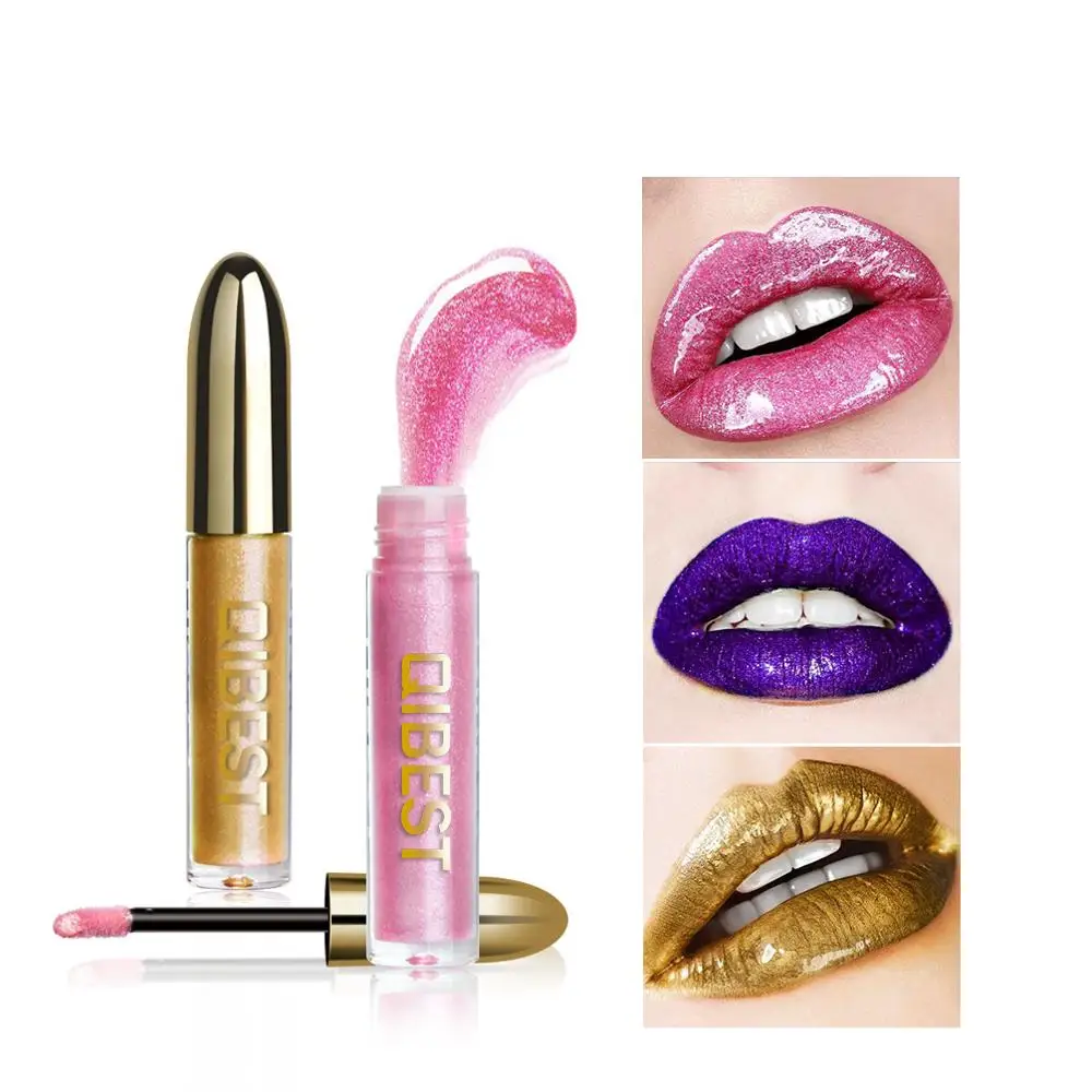 

Long Lasting Moisturizing Cream shiny lip Lip Gloss Cosmetics Waterproof Liquid Lip Balm Beauty Metal Lipst Makeup