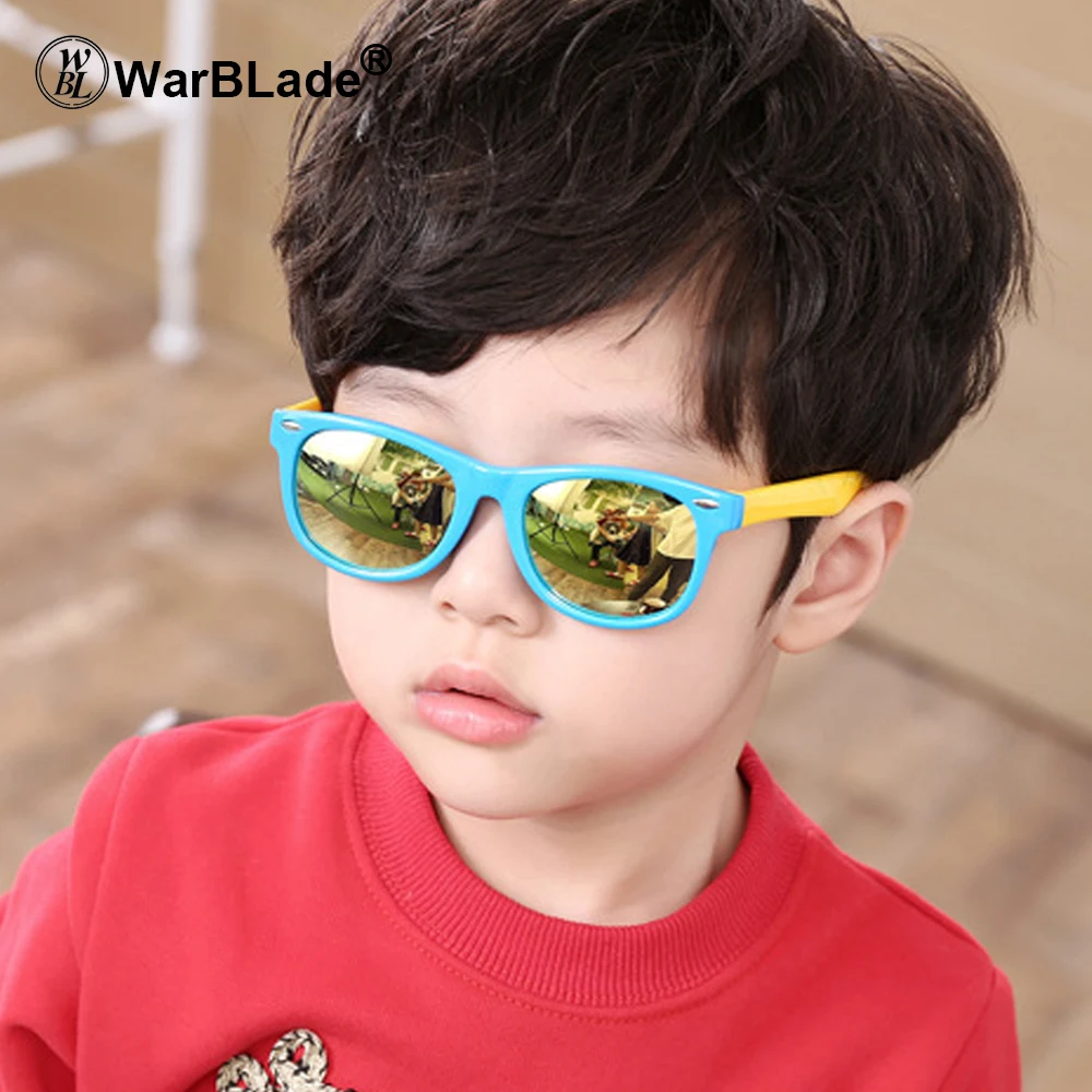 Kids Boys TR90 Unbreakable Polarized Sunglasses Children Girls Safety Polarized Mirror Sun Glasses Sport oculos With Case UV400