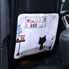 Автомобильное сиденье, черная Защитная крышка для салона автомобиля, детский коврик для защиты от ударов, Универсальное Детское кресло с рисунком, коврик для защиты от ударов