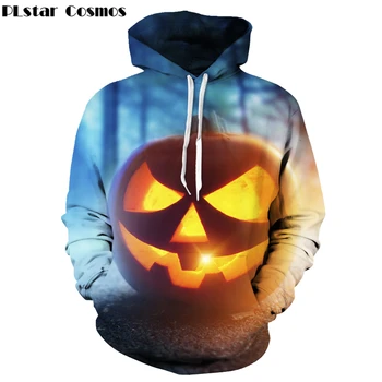 

PLstar Cosmos 2018 Funny Pumpkin 3d Hoodies Halloween harajuku style Women/Men Sweatshirt Hooded Print casual Brand Pullover