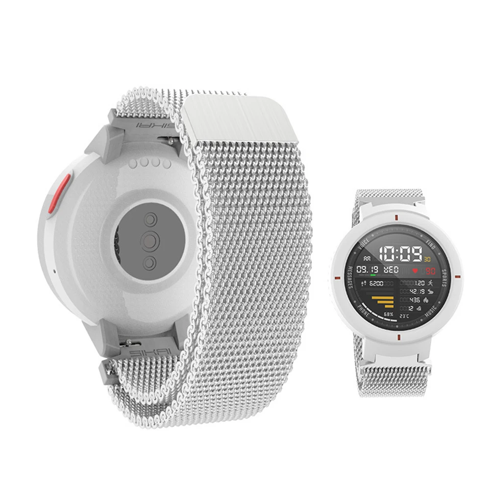 New Watch Strap For Huami Amazfit 1/2/3 Replacement Stainless Steel Milanese Magnetic Waistband Accessories |