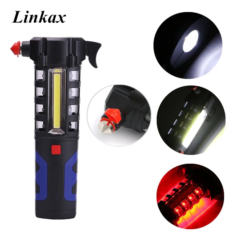Multipurpose LED Flashlight Car Vehicle Safety Escape Rescue Emergency Servival Tool