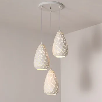 

2018 Modern Pendant Light Dinning Room Kitchen Hanging Lamp E27 Led bulb Gift White Iron Decor Home Lighting Fixtures 110-240V