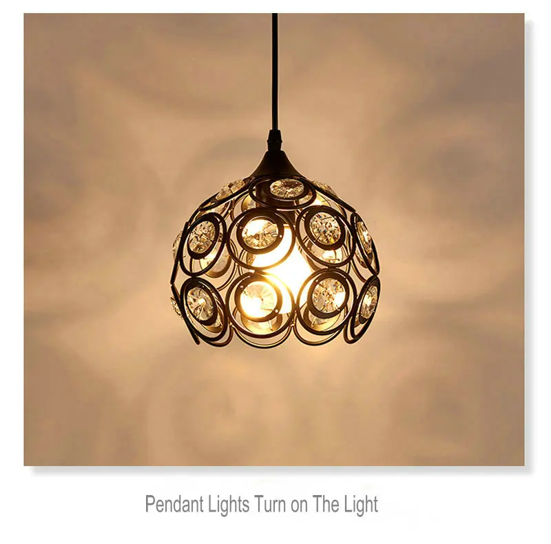Modern Nordic Crystal Pendant Lights Led Ceiling Light Lamps for Home Bedroom Aisle Light Kitchen Crystal E27x1 led lamp 3