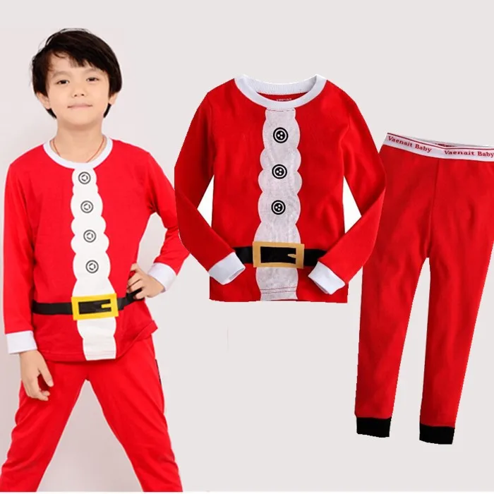 Рождественский Новогодний комплект домашней одежды для сна с оленем для маленьких мальчиков и девочек, детские пижамы, одежда для сна, От 2 до 8 лет, пижама для девочек 2 - Цвет: as picture
