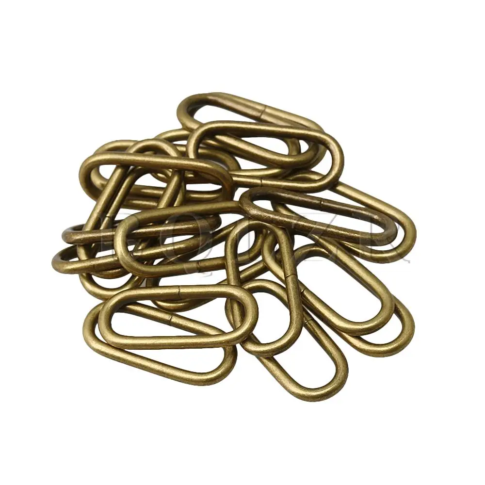 

BQLZR 20x Metal Oval Hoop Buckle Loop Ring 20mm for Luggage Handbag Backpack