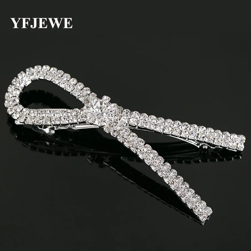 Модные Серебристые заколки для волос с украшением в виде банта, свадебные украшения, украшения для волос, аксессуары для волос# H018