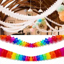 1pc 3m czterolistna koniczyna girlandy papierowe rzemiosło DIY ślub dekoracja wnętrz wielokrotnego użytku trznadel Baby Shower materiały urodzinowe