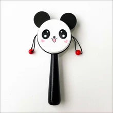 Китайская традиционная барабанная форма d погремушка в форме панды дизайн погремушка барабан мультфильм музыкальный инструмент игрушка для ребенка Z849