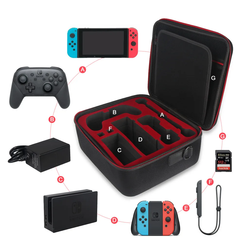 Switch Game Traveler Deluxe переносной чехол для хранения переноски-Защитная жесткая сумка-мессенджер мягкая подкладка аксессуары для игр сумка