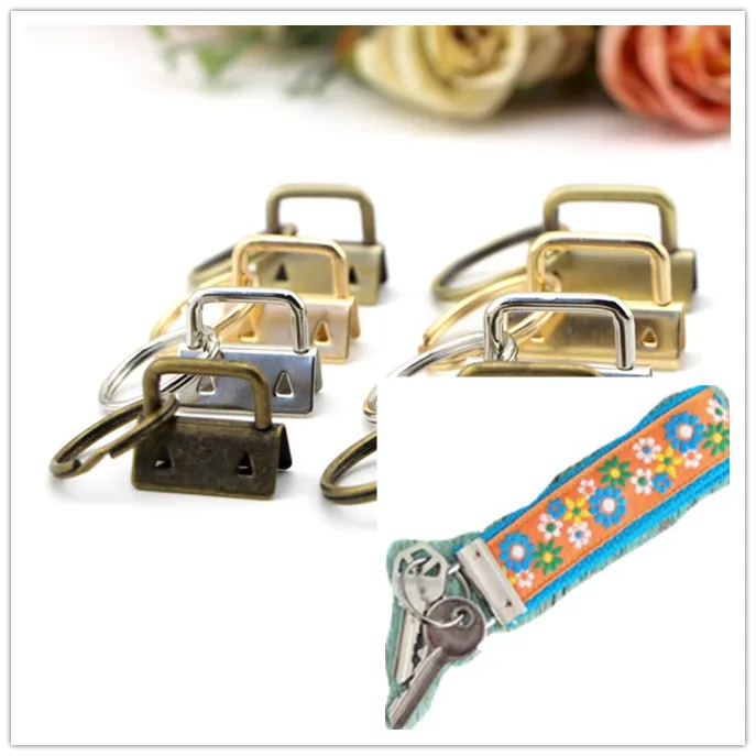 

Handmade Metal Key Ring with clip DIY Key Clasp Make Cotton Tape Handle Keychain