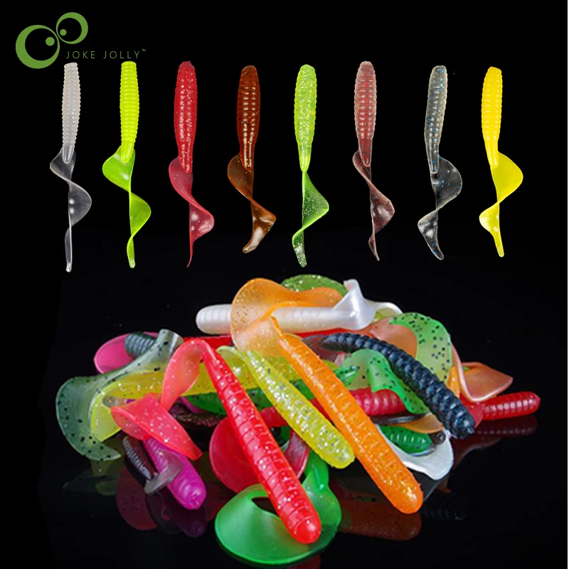 Buy 50pcs Soft plastic artificial isca pesca circle