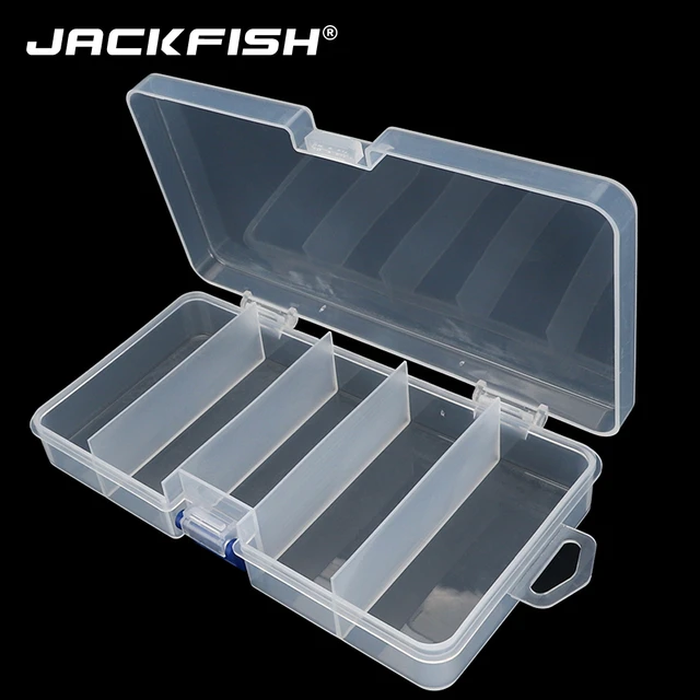 JACKFISH Fishing Box 17.5*3*8.9cm PVC Lure Box Bait Storage Case 5  Compartment Fishing Tackle Tool for Carp Fishing Pesca - AliExpress