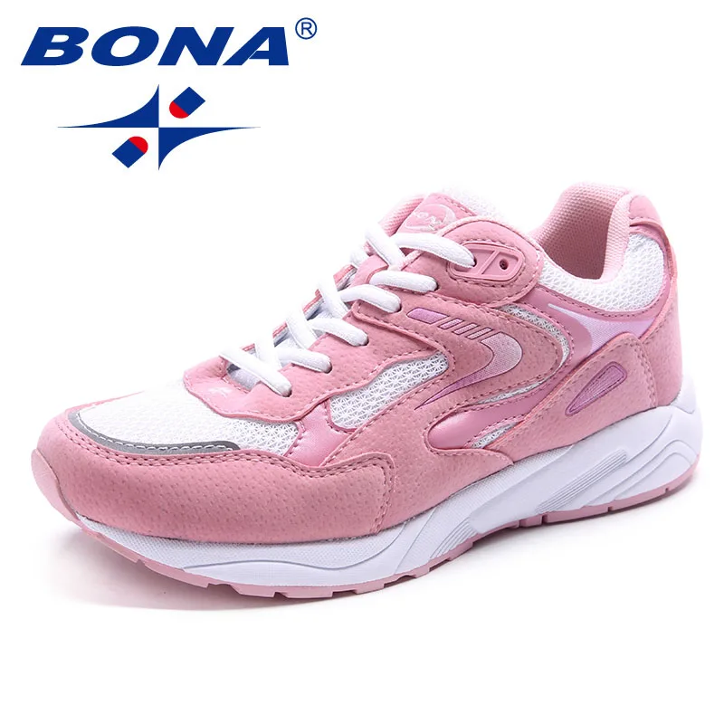 Najtaniej BONA New Arrival klasyki w stylu kobiet buty do biegania zasznurować damskie buty sportowe na zewnątrz buty do biegania miękkie darmowa wysyłka