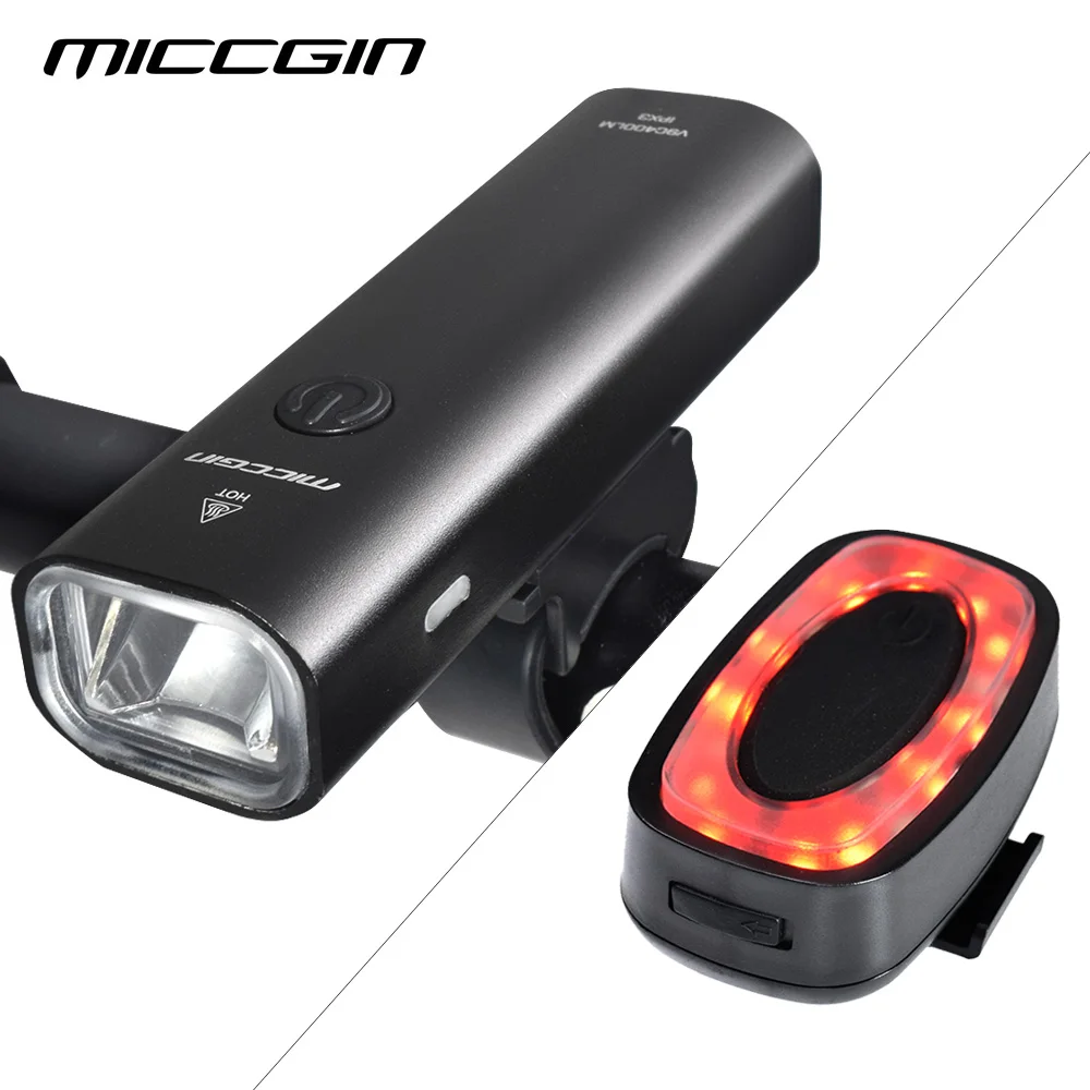 

MICCGIN German Standard USB Rechargeable Bicycle 360LM Ultra-bright Bike FrontLight And MGL217 IPX4 COB LED Flash Rear Light