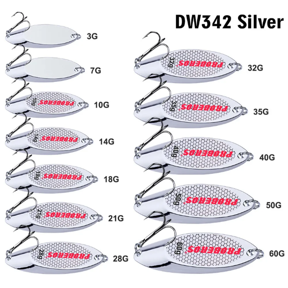 1 шт. рыболовная ложка, приманка серебристого цвета, 3 г-40 г, металлическая жесткая приманка для ловли карпа, серебристая рыболовная приманка, воблер, тройной крючок, приманка для рыбы