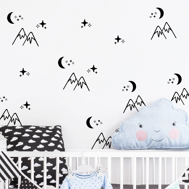 Midnight in the Mountains Vinyl Sticker Kids Room Decor