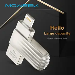 Moweek USB флэш-накопитель для iphone X Xs Max 8 7 6 ipad USB Stick 256 Гб флешки 16 ГБ 32 ГБ 64 ГБ 128 ГБ флеш-диск USB 2,0 для iphone